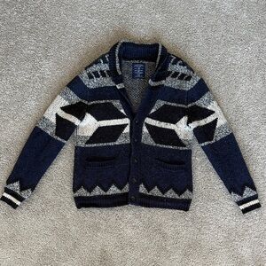 American Eagle Outfitters Navy and Gray Cardigan